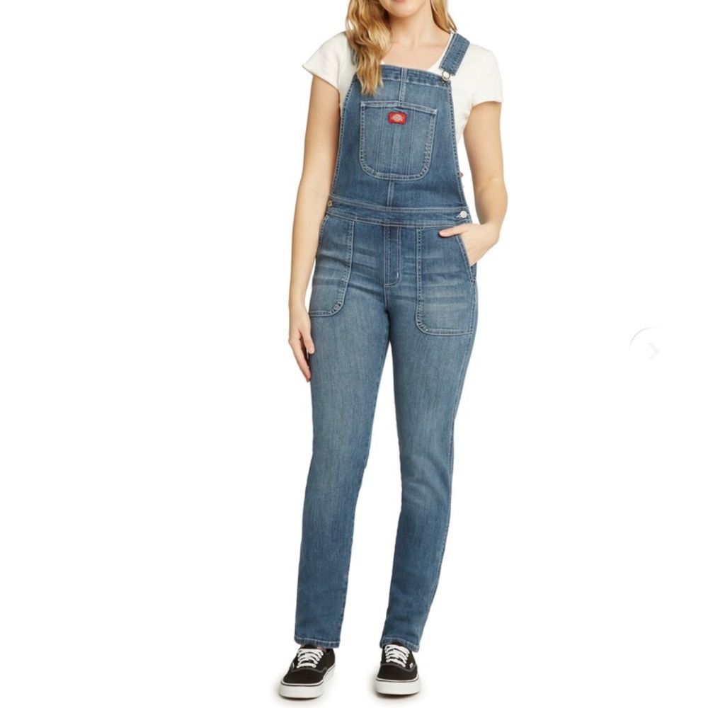 Dickies Lambchop Pocket Overalls In Mid Blue Size Small NWT